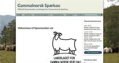 Desktop Screenshot of gammalnorskspelsau.org